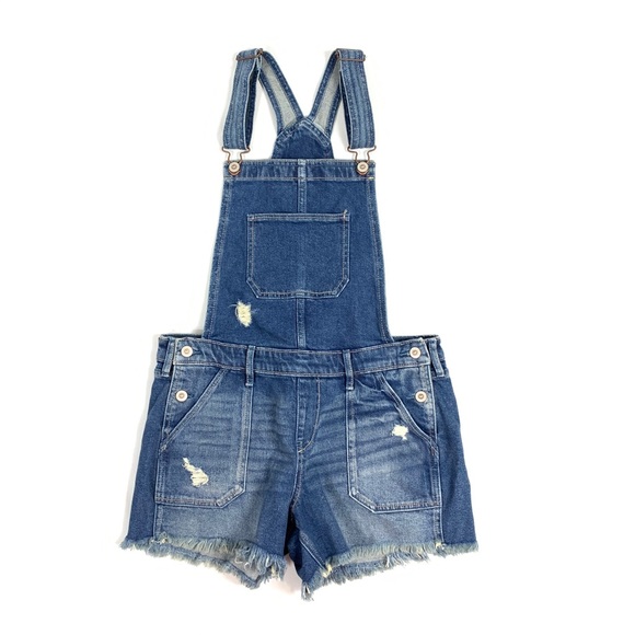 overall shorts hollister